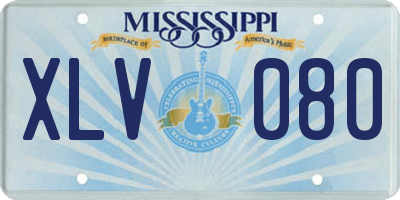 MS license plate XLV080