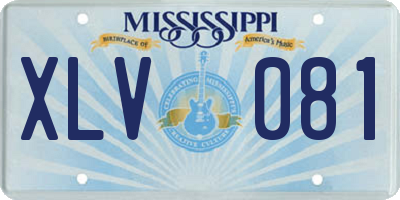 MS license plate XLV081