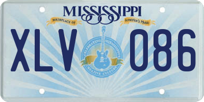 MS license plate XLV086