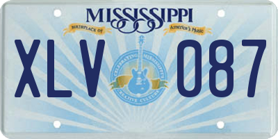 MS license plate XLV087