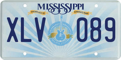 MS license plate XLV089