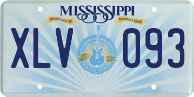 MS license plate XLV093