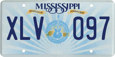 MS license plate XLV097