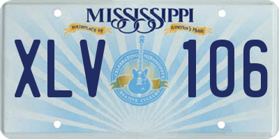 MS license plate XLV106