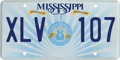 MS license plate XLV107