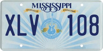 MS license plate XLV108