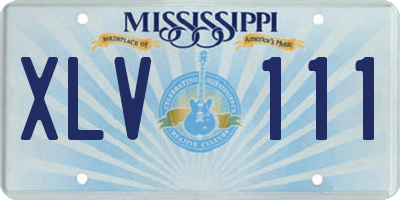MS license plate XLV111