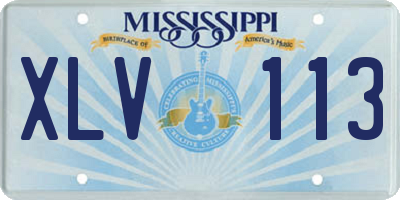 MS license plate XLV113