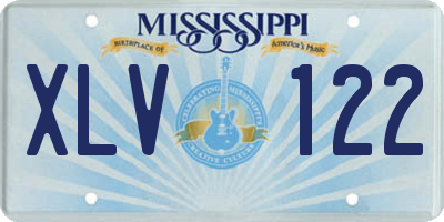 MS license plate XLV122
