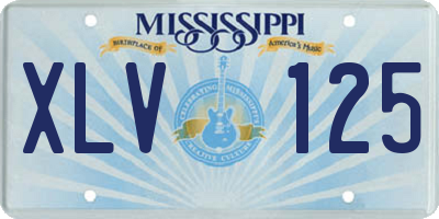 MS license plate XLV125