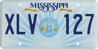 MS license plate XLV127