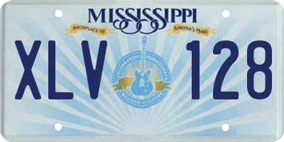MS license plate XLV128