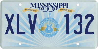 MS license plate XLV132