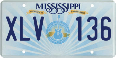 MS license plate XLV136