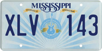 MS license plate XLV143