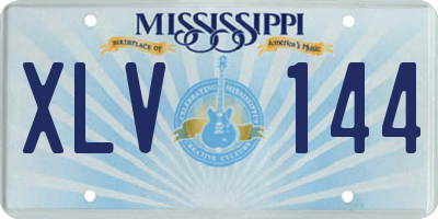 MS license plate XLV144