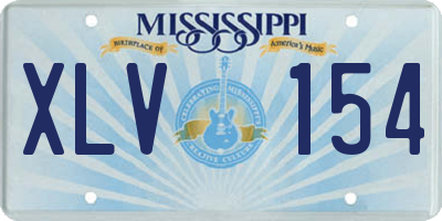 MS license plate XLV154