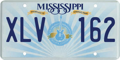 MS license plate XLV162