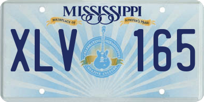 MS license plate XLV165