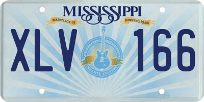MS license plate XLV166