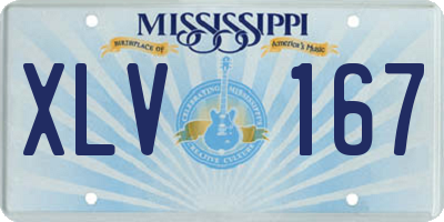 MS license plate XLV167