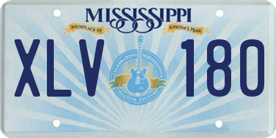 MS license plate XLV180