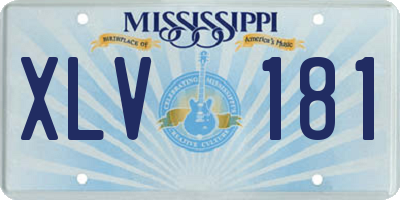 MS license plate XLV181