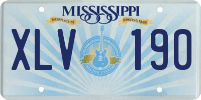 MS license plate XLV190