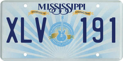 MS license plate XLV191