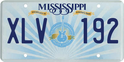 MS license plate XLV192