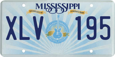 MS license plate XLV195