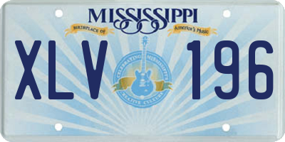 MS license plate XLV196