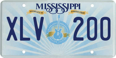 MS license plate XLV200