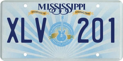 MS license plate XLV201
