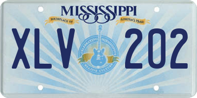 MS license plate XLV202