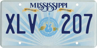MS license plate XLV207