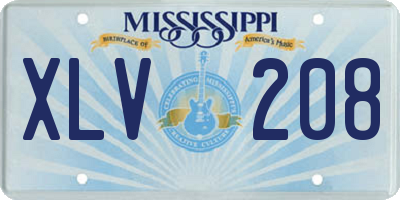 MS license plate XLV208