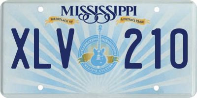 MS license plate XLV210