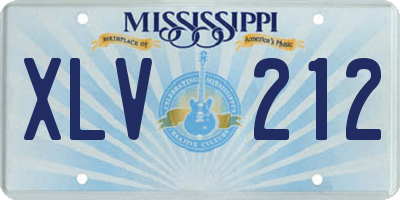 MS license plate XLV212