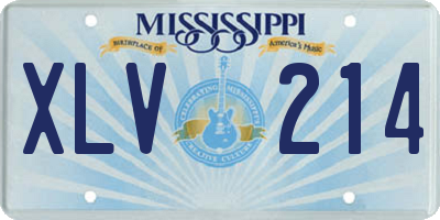 MS license plate XLV214