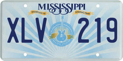 MS license plate XLV219