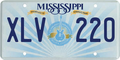 MS license plate XLV220