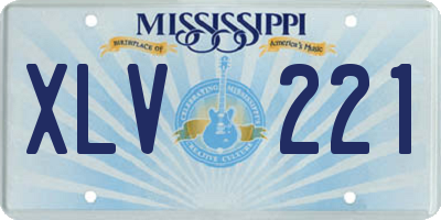 MS license plate XLV221