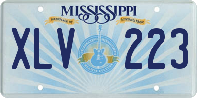 MS license plate XLV223
