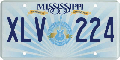 MS license plate XLV224