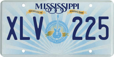 MS license plate XLV225