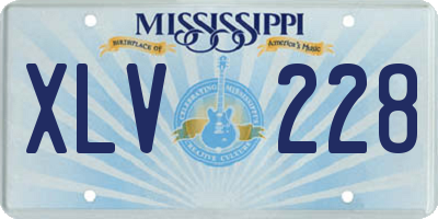 MS license plate XLV228