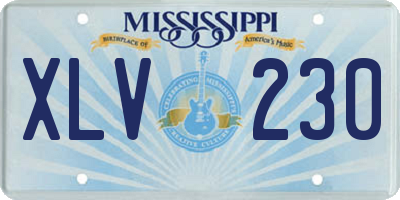 MS license plate XLV230