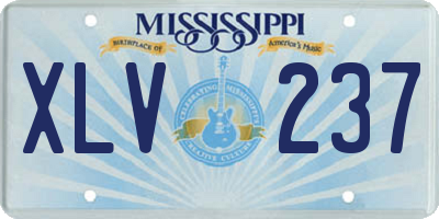 MS license plate XLV237