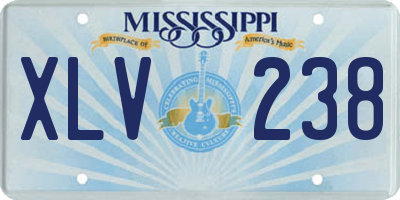 MS license plate XLV238